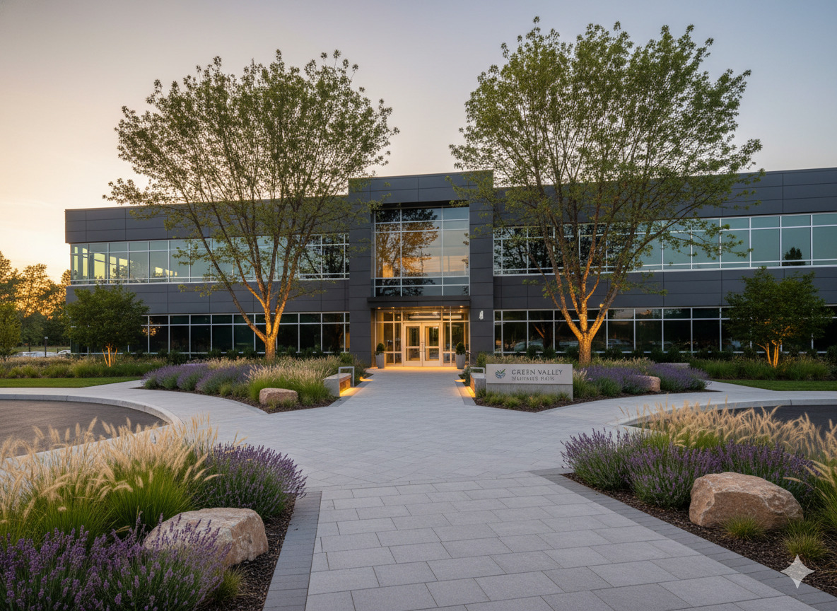 Commercial property landscaping